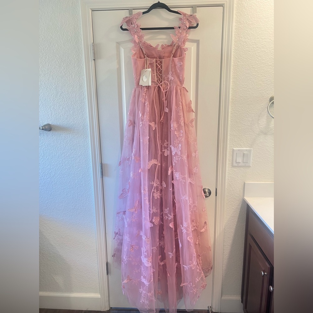 AW NWT A Line Sweetheart Butterfly Tully Dress - Picture 11 of 16